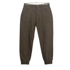 Letter to Juliet (LTJ) Cropped Green Khaki Jogger Utility Pants Cotton Blend